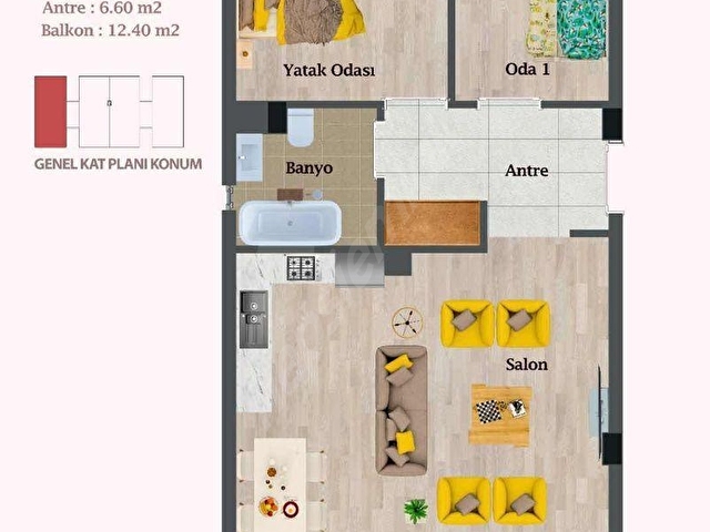 *EMLAK KOMBİN*LÜKSÜN YENİ ADRESİ LOCA AVANOSTA SATILIK 2+1 - Görsel 7