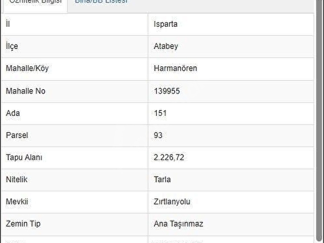ISPARTA ATABEY HARMANÖREN YOLU SUYU OLAN 3 PARSEL 4762 M2 TARLA - Görsel 18