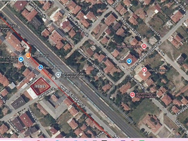 Tekirdağ Muratlı’nın En Değerli Lokasyonunda, Yatırım ve Proje Değeri Yüksek Ticari İmarlı Arsa.