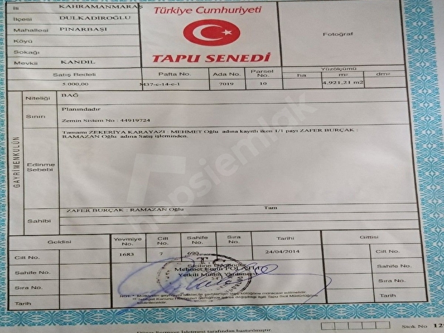 KANDILDA SATILIK BAG. İLK GELEN ALIR