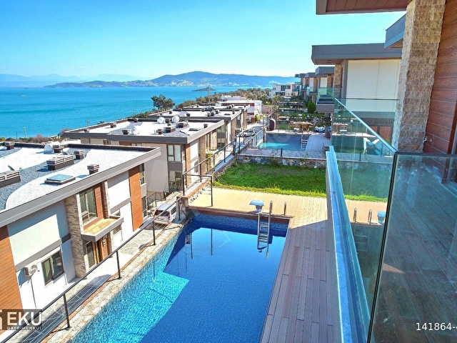 MUĞLA KIYIKIŞLACIK DA BODRUM MANZARALI SATILIK LÜKS VİLLA - Görsel 5