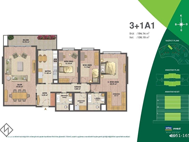 Cazip Fiyat Guncel Ilan Vadi Istanbul Park Satilik 3 1 194m2 4051 165 Hurriyet Emlak