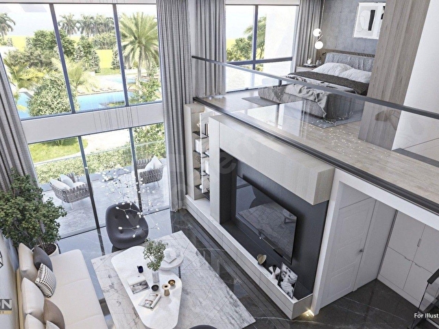 Tam Direkt Havuz Manzaralı 2+1 bahceli Loft Daire – Elysium Projesi, İskele Long Beach - Görsel 2