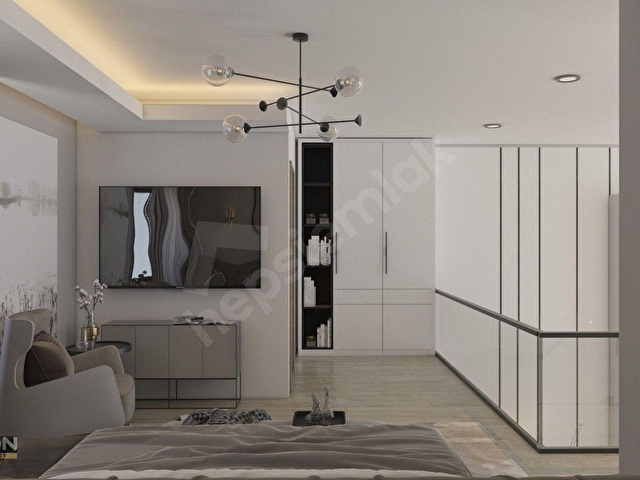 Tam Direkt Havuz Manzaralı 2+1 bahceli Loft Daire – Elysium Projesi, İskele Long Beach - Görsel 13