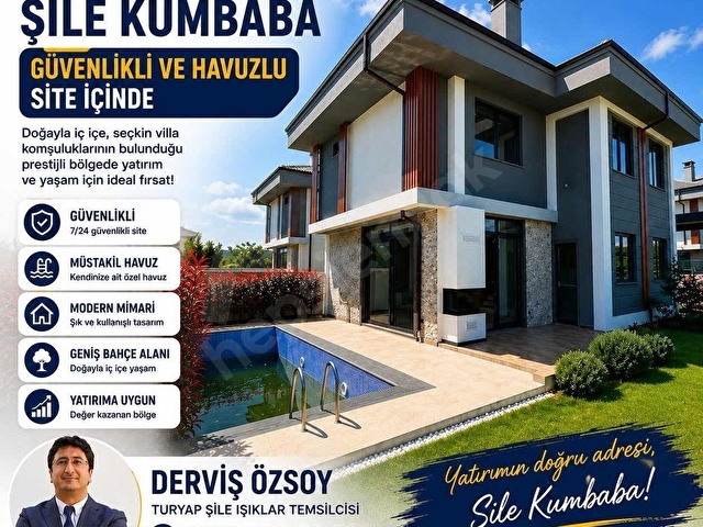 TURYAP ŞİLE GİRİŞİ GÜVENLİKLİ SİTEDE MÜSTAKİL HAVUZLU 3+1 VİLLA. - Görsel 2