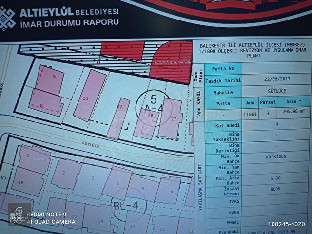Century21 Baldan Sütlüce Mahallesinde 4 Kat İmarlı Satılık Arsa - Görsel 3