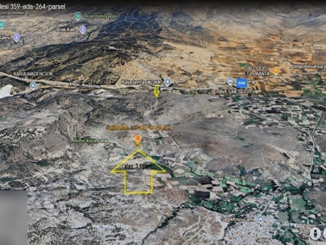 KONYA MERAM SAĞLIKTA SATILIK 3.610m² MÜSTAKİL TARLA