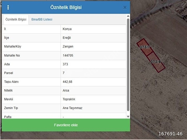 Konya Ereğli Zengende Müstakil Tapu 442 ve 550 m² Villa Arsası - Görsel 2