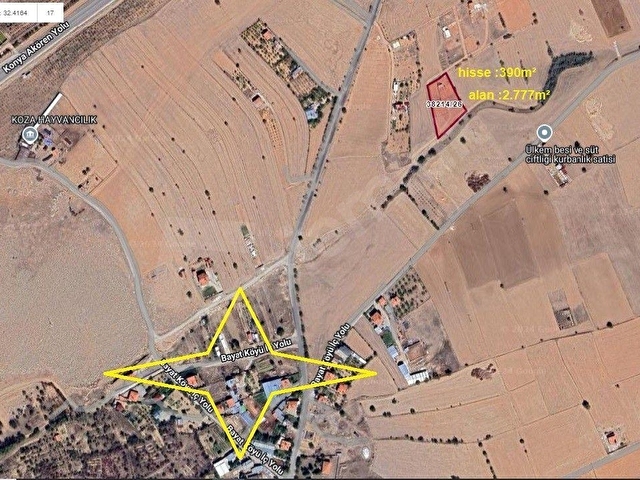 KONYA MERAM BAYAT 390m² SATILIK TARLA HİSSESİ - Görsel 6