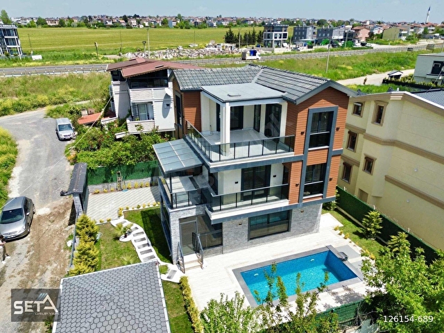 ▃▅▇SETA GRUP▇▅▃DENİZE 200M 5+1 ÇARDAKLI HAVUZLU LÜKS VİLLA ..! - Görsel 13