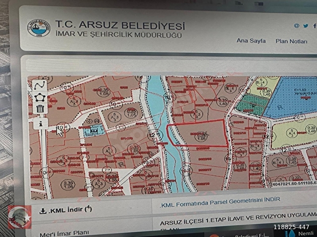 hatay arsuz nardüzü mahallesinde şevre meydanın dere tarafında satılık 196 m2 yatırımlık tarla