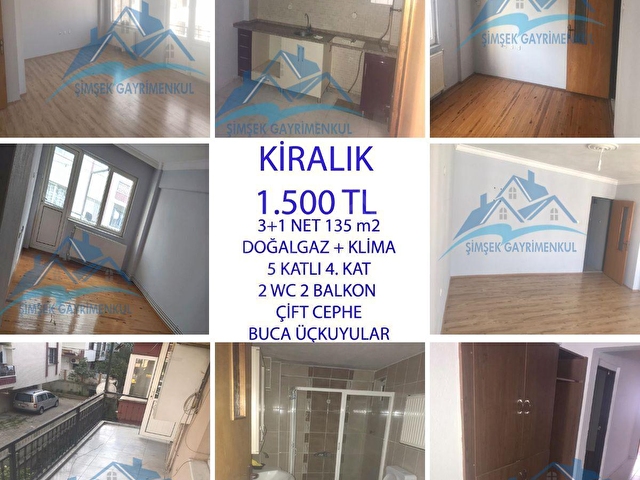 Buca Uckuyular Yakini Kiralik 3 1 Net 135 M2 Ara Kat Dog Klima 98634 583 Hurriyet Emlak