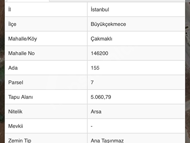 Sahibinden İmarlı Çakmaklıda Arsa