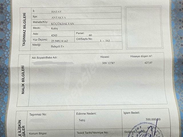 KÜÇÜKDALYAN ‘da Su basmanlı Duvarı örülü oturuma hazır  Yeri belli Hisse Payı - Görsel 2