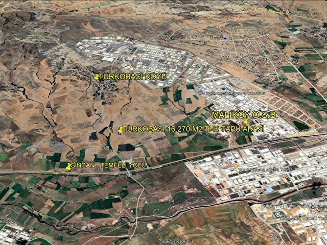 S&Yden Türkobası Mah Sanayi İmar Yakını 16.270m2 Tek Tapu Arazi - Görsel 12