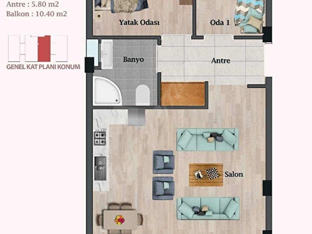 *EMLAK KOMBİN*LÜKSÜN YENİ ADRESİ LOCA AVANOSTA SATILIK 2+1 - Görsel 6