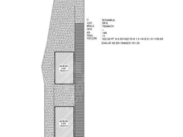 ŞİLE YENİKÖYDE NET 923 M2 3 VİLLA İMARLI SATILIK ARSA - Görsel 4