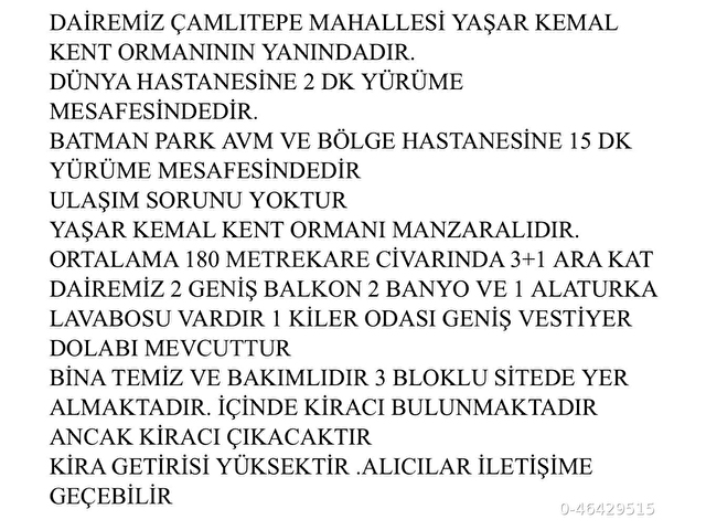 Batman Çamlıtepe mahallesi Dünya hastanesi yanı Yaşar Kemal kent ormanı manzaralı - Görsel 13