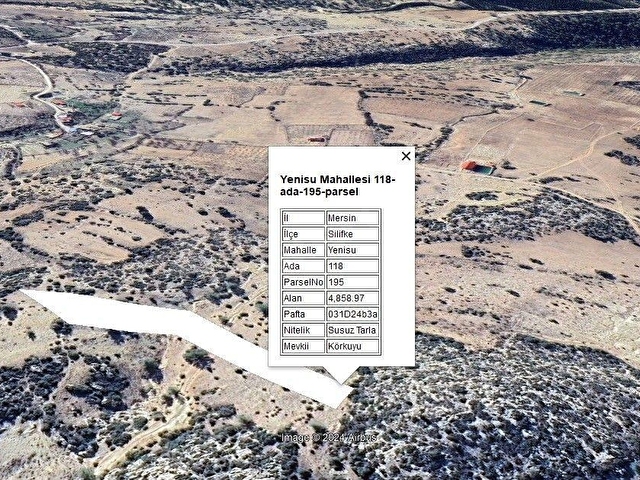 SİLİFKE YENİSUDA YOLU OLAN VE YERLEŞİME YAKIN 4858 M2 TARLA... - Görsel 18