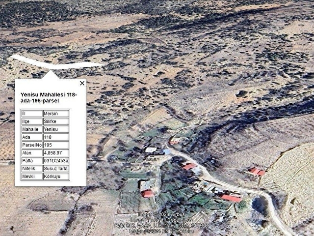 SİLİFKE YENİSUDA YOLU OLAN VE YERLEŞİME YAKIN 4858 M2 TARLA... - Görsel 8