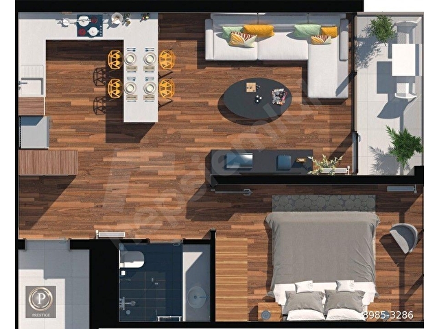 PRESTIGEden OZAN CITY BAĞLICADA 1+1 55m2 HAVUZ MANZARALI - Görsel 19