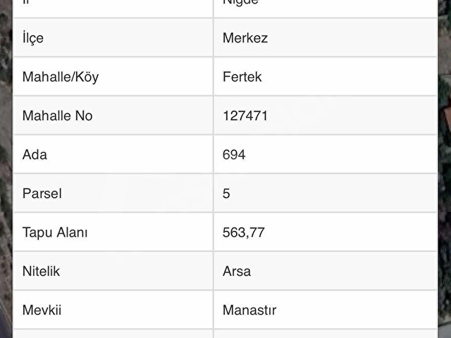 NİĞDE FERTEKTE KAÇIRILMAYACAK ARSALAR - Görsel 13