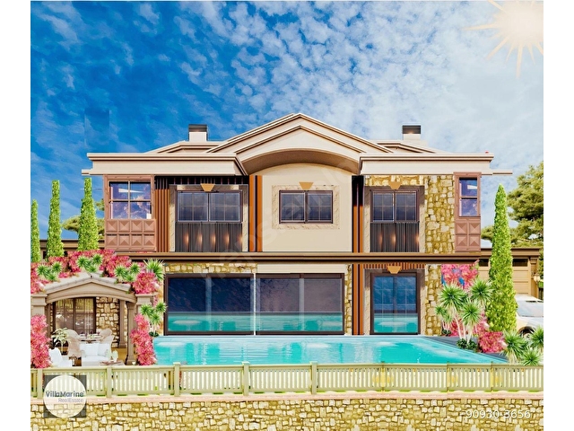 Yaylaköyde Deniz Manzaralı Özel Havuzlu Sıfır Villa - Görsel 21