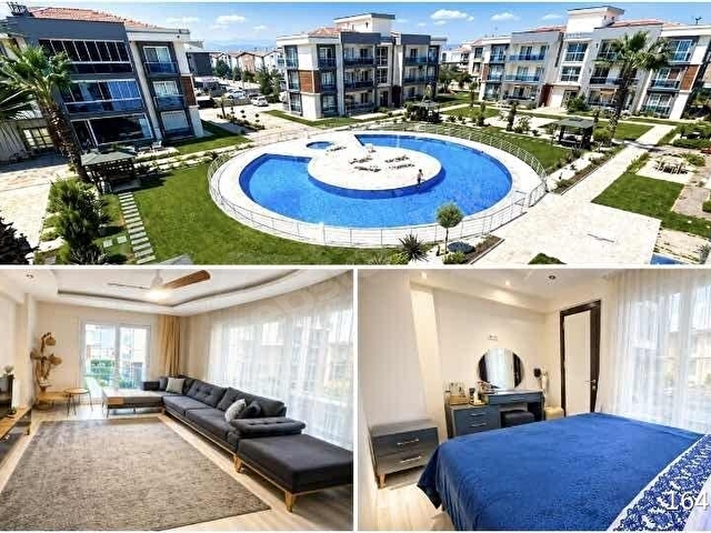 Karaali villalar bölgesinde 3+1 full eşyalı havuzlu site dairesi - Görsel 2