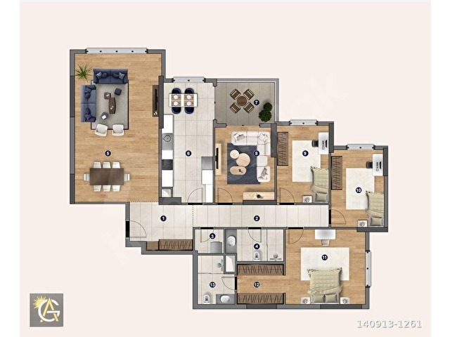 BAYRAKTAR İNŞAAT ADRES ANKARADA 4+1 LÜKS DAİRE - Görsel 2