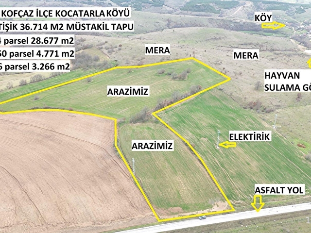 SATILIK ANA YOLA CEPHE 36.714 M2 ÇİFTLİK BAHÇE VS UYGUN ARAZİ