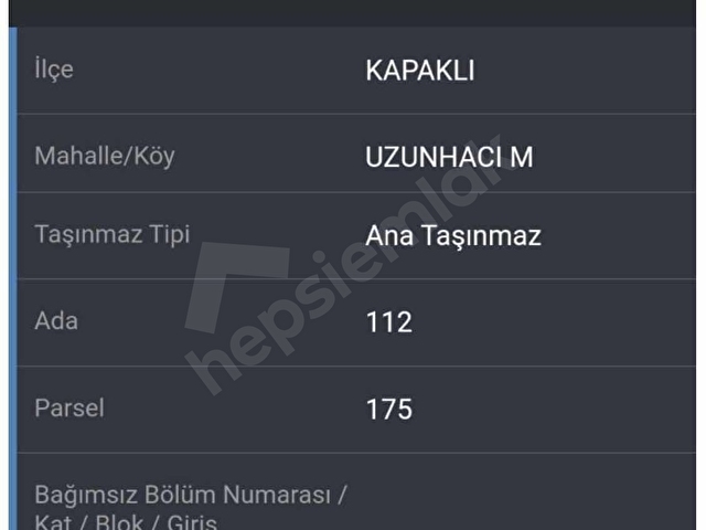 TEKİRDAĞ KAPAKLIDA SATILIK TARLA - Görsel 5
