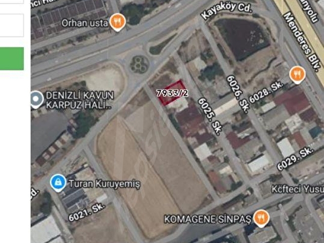 DENİZLİ MERKEZEFENDİDE 648 M2 TİCARİ İMARLI ARSA - Görsel 4