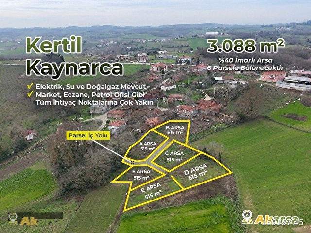 KERTİLDE 515 M2 %40 İMARLI MANZARALI ARSALAR - DOĞALGAZ MEVCUT - Görsel 4