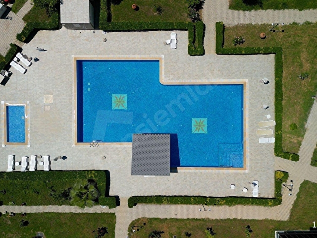 OBADA HAVUZLU SİTEDE KALE DENİZ MANZARALI 2+1 EŞYALI KUPON DAİRE - Görsel 5
