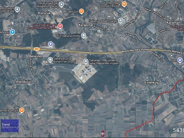 SAKARYA SERDİVAN ŞEHİR HASTANESİNE YAKIN SATILIK ARAZİ - Görsel 5