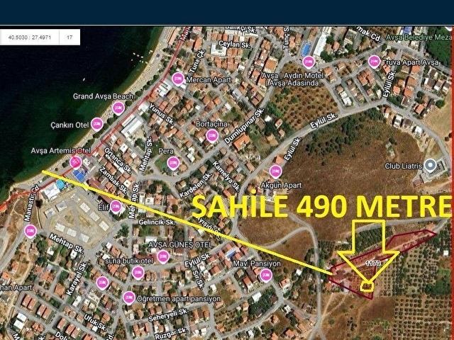 MARMARA AVŞA ADASINDA SAHİLE 490 METRE YATIRIMLIK 190 M2 ARSA - Görsel 5