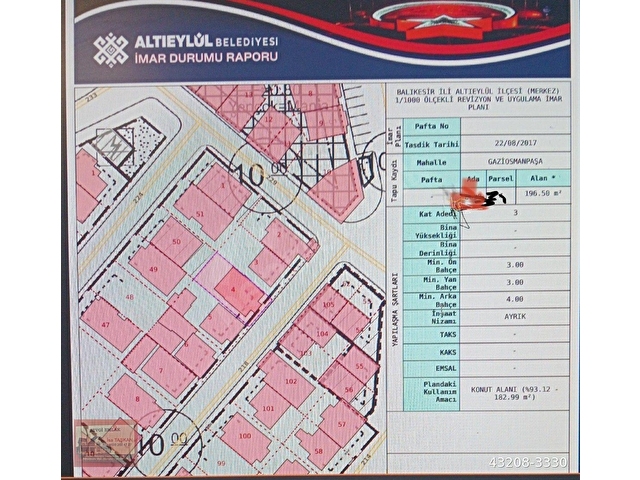 BALİKESİR ALTIEYLÜL G.O.PAŞA 196M2 AVLULU KARGİR EV VE ARSASI - Görsel 7