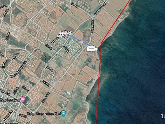 Datça merkezde denize 250 m %40 turizm imarlı 1.749 m² arsa - Görsel 15