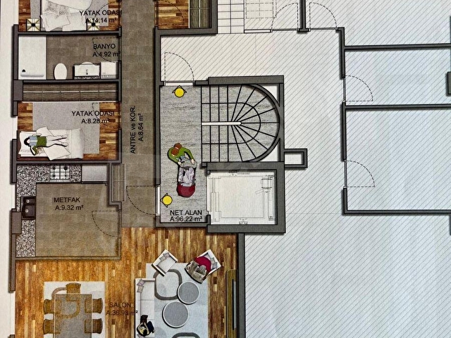 ETİLER/LEVENT MERKEZ YENİ SIFIR LÜKS PROJEDE KAPALI GARAJLI 3+1 - Görsel 2
