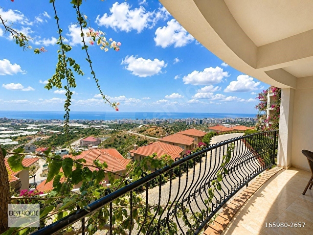 ALANYA GOLD CITY HOTELDE FULL DENİZ MANZARALI UZUN DÖNEM KİRALIK 1+1 DAİRE