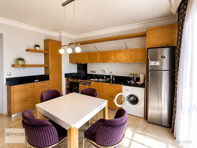 ALANYA GOLD CITY HOTELDE FULL DENİZ MANZARALI UZUN DÖNEM KİRALIK 1+1 DAİRE - Görsel 4