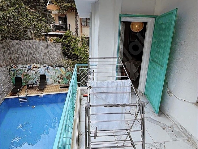 GEYİKBAYIRINDA DOĞA VE DENİZ MANZARALI HAVUZLU MÜSTAKİL VİLLA - Görsel 19
