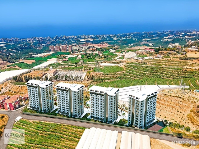 ALANYA MAHMUTLARDA DENİZ MANZARALI SIFIR BİNADA 1+1 SATILIK DAİRE - Görsel 11