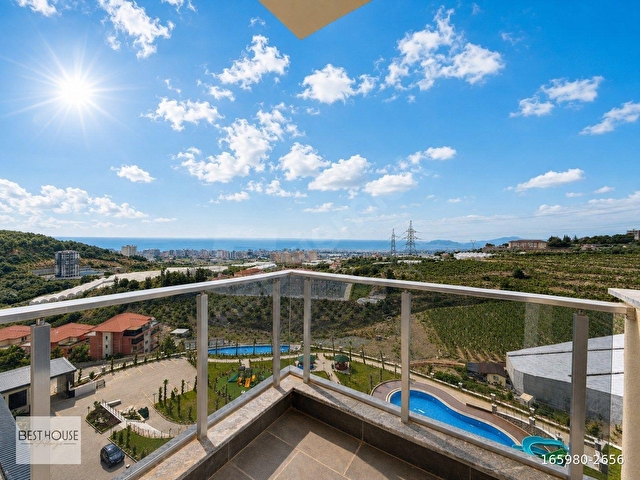 ALANYA MAHMUTLARDA DENİZ MANZARALI SIFIR BİNADA 1+1 SATILIK DAİRE - Görsel 2