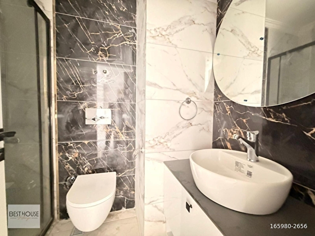ALANYA MAHMUTLARDA DENİZ MANZARALI SIFIR BİNADA 1+1 SATILIK DAİRE - Görsel 10