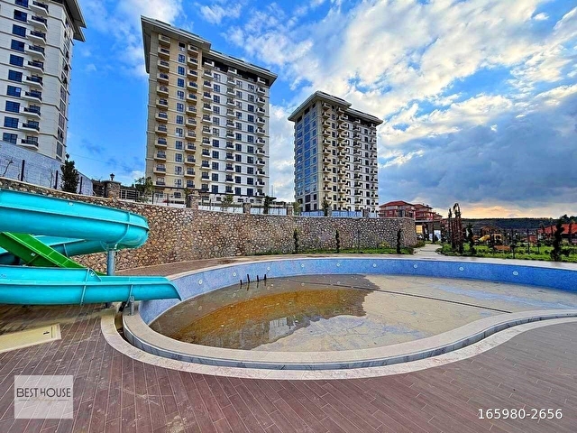 ALANYA MAHMUTLARDA DENİZ MANZARALI SIFIR BİNADA 1+1 SATILIK DAİRE - Görsel 14