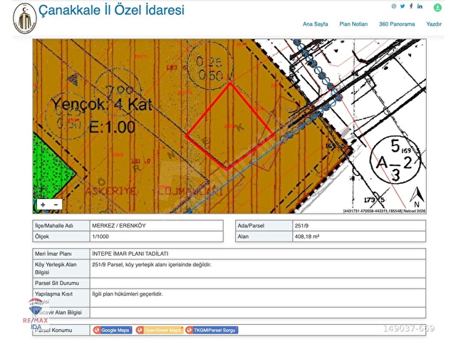 Çanakkale Erenköyde (İntepe) Boğaz Manzaralı Satılık Villa Arsası - Görsel 25