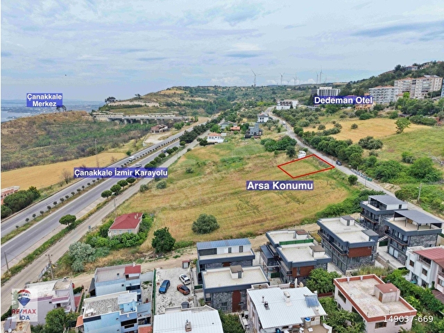 Çanakkale Erenköyde (İntepe) Boğaz Manzaralı Satılık Villa Arsası - Görsel 17