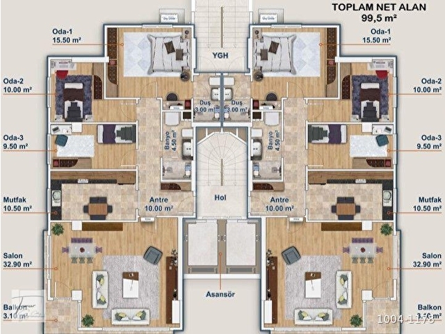 Çiftehavuzlarda Taksitli Ödeme İmkanıyla 100 m² Net 3+1 Daire - Görsel 2