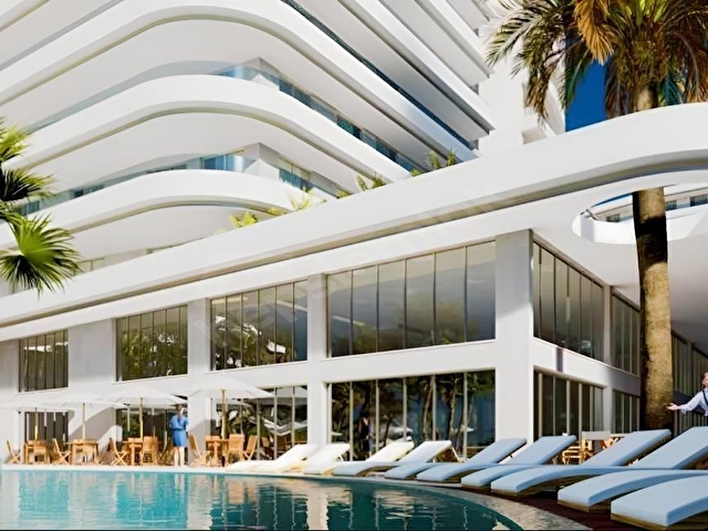 Kuşadası Denize Sıfır Projede Deniz Manzaralı Satılık 1+1 Daire - Görsel 3